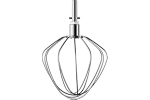 ‎KENWOOD Kenwood Schneebesen aus Edelstahl KAT51.000SS, Zubehör für Kenwood Küchenmaschinen, Ballonschneebesen passend für alle Chef Küchenmaschinen, Spülmaschinenfest, Edelstahl, Silber