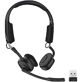 SHOKZ OpenMeet UC Knochenleitungs-Headset mit USB-A-Adapter, Open-Ear-Bluetooth-Kopfhörer mit Geräuschunterdrückung, Wireless