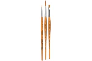 DA VINCI BRUSHES da Vinci Student Series Universalpinsel-Set für Schüler und Anfänger 3 Bürsten Orange