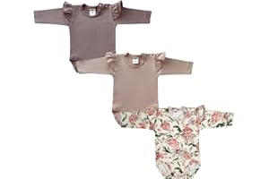 MEA BABY Unisex Baby Langarm Body im 5er Pack, Baby Langarm Body mit Aufdruck, Baby Langarm Body für Mädchen, Baby Langarm Body für Jungen
