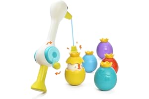 TuKIIE Bath Toys with Light Up Easter Eggs for Kids Toddlers, Magnetic Fishing Games Set Pool Toys Christmas Easter Toys Gifts for Boys Girls 18 month 2 3 Year Olds