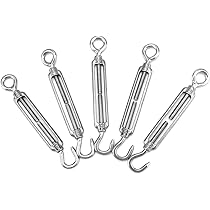 PHITUODA 5pcs M4 Stainless Steel 304 Eye & Eye Turnbuckles Adjustable - View #10
