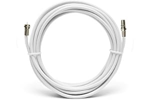 RosenetSys Virgin/Sky Extension Cable - suitable for Virgin Media (all equipment including 360, V6, Hub 3 4 and 5) and Sky & Freesat boxes Coaxial (5m White)