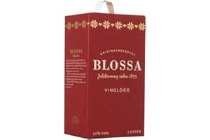 ‎BLOSSA Blossa Vinglögg 2L (10% Vol.) | Nordischer Roter Glühwein | Der Beliebteste Glögg Schwedens mit Winterlich Aromen aus Kardamom und Nelke