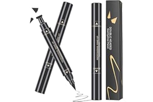 LALULUTEK Long-lasting Winged Eyeliner Stamp & Pen - Smudge-Proof Black Liquid Liner for Women