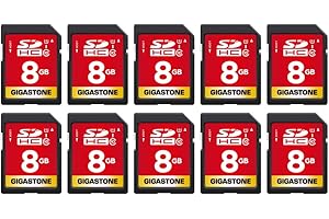 GIGASTONE 8GB 10er-Pack SDHC Speicherkarte, bis zu 80 MB/s, für Digitalkameras Canon Olympus PC