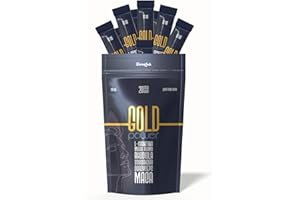 THE GOLD POWER GOLD POWER Stimola La Produzione di Testosterone Uomo con Maca Ad Alto Dosaggio - Vasodilatatore Migliore Tra Integratori Per Uomo Aumento Forte e Duraturo in 20 Stick Liquidi (200ml).