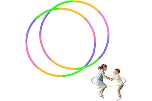 JIUXINYUKEJI Lot de 2 cerceaux de hula hoop, amovibles, en plastique, pour enfants, garçons, filles, pour fitness, sport, gymnastique, enfants de 4 ans, adultes