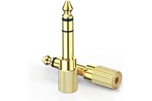 BLKEER 3.5mm to 6.35mm Audio Jack, Headphone Jack Adapter Headphone Adapter Headphone Jack Adapter 1/4 inch to 3.5mm Female 1/8 inch Audio Stereo Adapter Quarter inch Adapter, Headphones Audio Stereo Jack