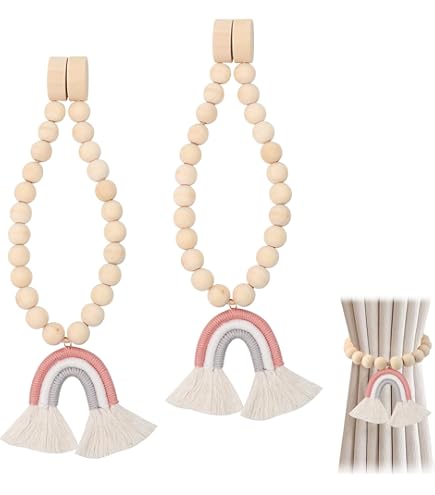 Andibro 2 Pièces Embrasses à Rideaux à Fleurs, Embrasses à