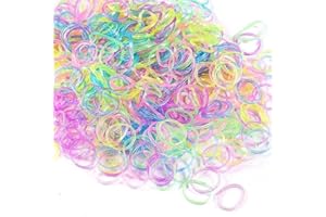 Momo's Den 600+ Glow in the Dark Loom Bands Refill Pack – DIY Bracelet Making Kit with Hook Tool & Colorful S Clips – Craft Refill Set for Kids & Teens (600+ Bands) (Multi colour)