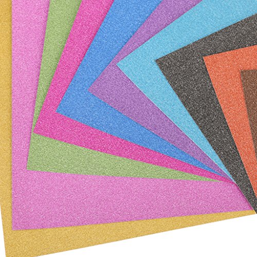 Gazechimp 10 Blatt / Packung A4 Glitzer Papier Handwerk Papier Farben Sortiert - 7