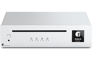 Pro-Ject CD Box E, Ultra Compact Entry-Level CD Player with Real Red Book CD-DA Drive, Silver