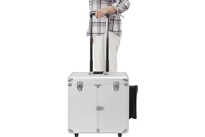 ‎SHIOUCY Fußpflegekoffer Mobile-fußpflege Fusspflegekoffer Leicht & Robust Legierung feuerfeste Platte Mühelose Mobilität für Fußpflegedienst und Hausbesuche 46 * 29 * 42cm