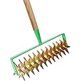 Cultivator, Rotary Hand Soil Scarifier Cultivator with Handle, 41 cm / 16 in Wide, Gardening and Farming Tool