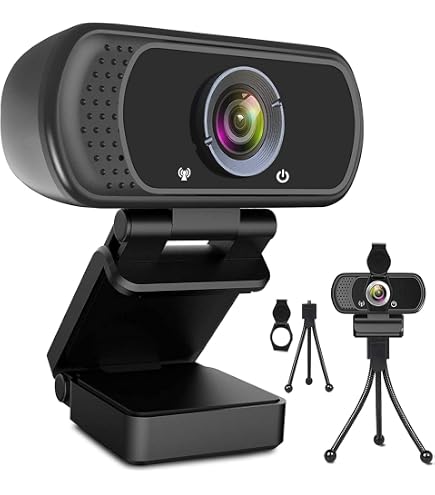 Webcam USB 2.0 12 Megapixel Con Microfono Integrato E Rotazione 360° – Per PC, Laptop E Skype