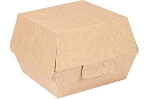 García de Pou - 50 unidades - Conchas Hamburguesa 'Thepack' 220 G/M2 14,4X13,6X9,2 Cm (L+) Natural Cartón Ondulado Nano-Micro