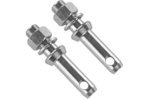 GENERISCH 2x Unterlenker Gerätebolzen | Kat 1-1 / Ø 22 mm | M22x1,5 Gewinde | 38 mm Gewindelänge | Bolzen | Kategorie | Unterlenker | Dreipunktaufnahme | 3-Punkt | Traktor | Trecker