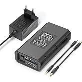 NASTIMA Batteria 12V 6000mAh LiFePO4 Power Bank con Doppia Uscita 12V 9V DC e 5V USB per Luci a Striscia LED, Luci a Nastro, 