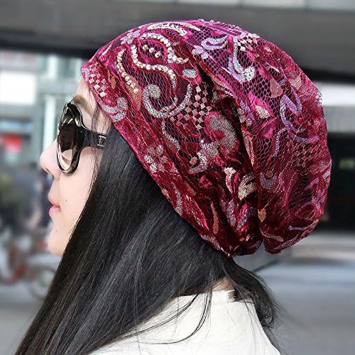 The breathable cap children slim sassy lace turban Ms.cap pile cap air-conditioning cap skinhead cap bonnet autumn,code,are flame Mauve