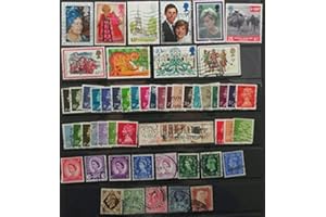 Dauwalders 50 different Great Britain stamps including 1841 1d Victorian stamp