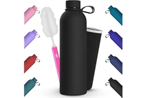 Geepen Bouteille Isotherme en Acier Inoxydable, Gourde Isotherme INOX Réutilisables Écologique Gourde Sport Étanche, sans BPA, pour Enfant, Adulte, Sport, Gym, Voyage