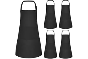 Bouiexye Kids Apron Adjustable Children Apron with 2 Pockets Children Chef Painting Aprons for Cooking