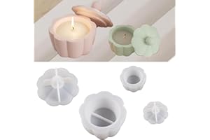 HNLMZ Portacandele Stampo 2 Pezzi Stampi in Silicone per Resina,Stampo in Resina da Colata DIY per i Lavori di Bricolage
