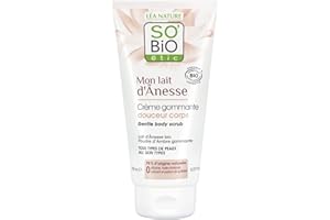 So'Bio étic - Crème gommage douceur corps - Mon Lait d'Ânesse - Tous types de peaux - Certifié Cosmebio - Tube de 150 ml