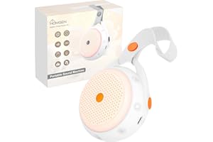HOMGEN Máquina de Ruido Blanco con 12 Sonidos Relajantes, Luz Nocturna con Temporizador para Dormir Bebés, Niños y Adultos, Dispositivo de Sueño Recargable para Viajes y Habitaciones Infantiles