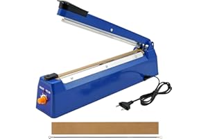 ‎BREUAILY BREUAILY Heat Sealer 300 mm Impulse Heat Bag Sealer 220 V Plastic Bags Sealing Portable Film Welding Machine for PE/PP/PVC/Mylar/Kraft Paper/Plastic Bags
