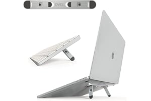 OVEL - Portable Laptop Stand and Keyboard Riser - Foldable Laptop Stand - Travel Laptop Stand - Keyboard Feet - Keyboard Stand for Desk - Ergonomic - Aluminum - Soporte para Laptop - Small / Folding