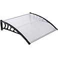 Front Door Canopy Porch rain Protector Awning Lean to roof shelter Shade Cover[80 x 120cm]