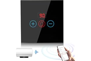 ALTUEEY Smart Immersion Heater Timer Switch, 20A WIFI Smart Water Heater Timer Switch, Smart Wall Touch Boiler Switch with Alexa Google Home, Smart Life, Light Timer Switch, Power Monitor