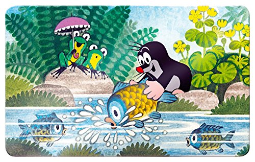Maulwurfshop 2603 Melamin Frühstücksbrettchen Brettchen "Der Kleine Maulwurf" 23,5 x 14,5 cm Motiv Fisch