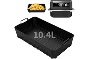 papasgix Moule Silicone Air Fryer Accessoire Air Fryer Ninja 10.4L AF500EU, Silicone Moule Air Fryer Ninja Foodi Flex AF500EU, Plat Air Fryer Accessoires pour Friteuse(A 1pc Noir)