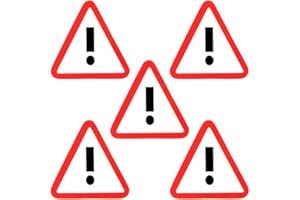 2DOBOARD 5 Point d'exclamation Aimants - 6 x 5 cm - pour Tableau magnétique, réfrigérateurs et Tableau Blanc - Magnétique Emoji de Danger