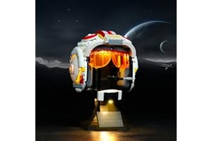PIPART Kit d'éclairage LED pour casque LEGO 75327 Star Wars Luke Skywalker Red 5 ; kit d'éclairage uniquement, modèle LEGO non inclus