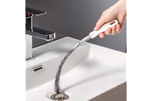 Ungfu Mall Brosse de Nettoyage Flexible de 45 cm pour évier - Outil de dragage de Tuyau d'eau - Bouchon de Bain - Nettoyeur de Cheveux Longs - Déboucheur de déboucheur