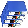 Dotpot 2D Ring Binder Plastic Box File -A4 Size | File for Certificates and Documents | Office documents and Certificate Plastic File | Ring Files for Documents (Blue, Pack of 4)