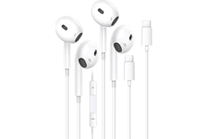 ZUYES USB C Headphones,(2 Pack) USB Type C Earphones for iPhone 15 HiFi Stereo Noise Earbuds reduction with Mic&Volume Control for iPhone 15 pro, iPad Pro, Galaxy S23/S22/S21/S20/Ultra Note 10/20, Pixel 7/6