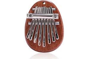 PSOWQ Piano à Pouce Kalimba, Piano à Doigt en Bois Massif, Pouce Doigt Piano, Portable Musique Thumb Piano, Portable Instrument de Musique, Piano à Pouce Portable, 8 Clés, Goutte