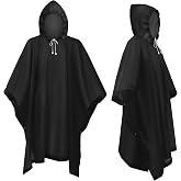 flintronic Waterproof Raincoats, Waterproof Rain Poncho, Pack Reusable Rain Poncho with Hood, Lightweight and Waterproof Ponc
