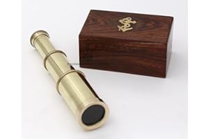 ROORKEE INSTRUMENTS (INDIA) A NAUTICAL REPRODUCTION HOUSE Roorkee Instruments India Brass Telescope with Box/Unique Gift