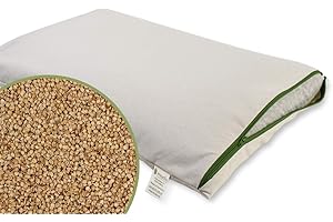 mudis Naturkissen&mehr Reisekissen-Kinderkissen 30x45cm,100% Bio Hirseschalen,mit abnehmbaren waschbares 100% Bio Baumwolle-Inlett