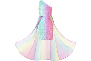 GRACE KARIN Robe à Sequins Asymétrique sans Manches Une épaule pour Petite Fille en Ligne