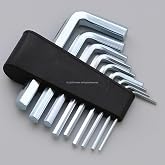 Kendo 9 Piece Alyan Set, Chrome Plated, Alyan Key Set, Hardened Steel, Practical Carrying Apparatus, Durable, Full