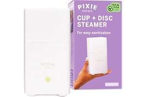 Pixie Menstruationskopp ångsteriliserare - dödar 99,9 % av bakterierna med ånga - 3 minuter och din periodkopp är steril! Automatisk tidtagning och avstängning