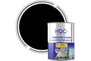 HQC Weather Shield Black Smooth Masonry Paint | 1L in 30+ Colours | Storm Proof, Scrub Resistance | Weatherproof Technology Designed with Acrylic Resin for Ultimate Protection