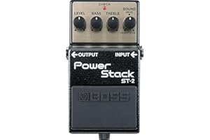 Pedal de saturación de guitarra BOSS ST-2 Power Stack — Amplia gama de sonidos, desde crunch vintage hasta distorsión moderna de ganancia ultraalta